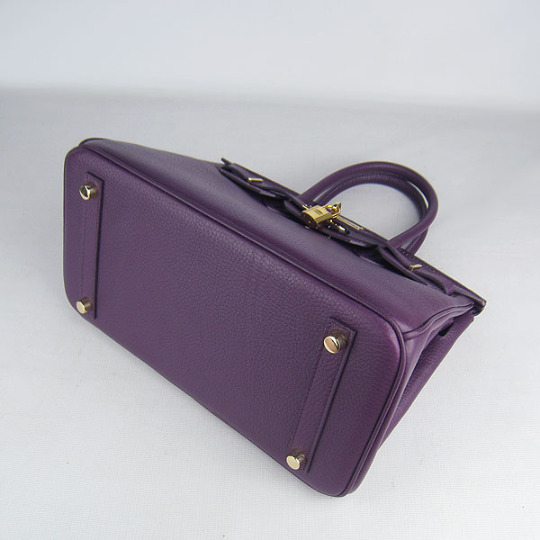 Replica Hermes Birkin 30CM Togo Leather Bag Purple 6088 On Sale